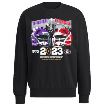 Tcu Horned Frogs Vs Georgia Bulldogs 2023 Cfp National Championship Bound Unisex Sweatshirt