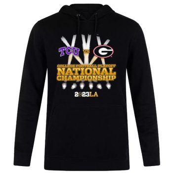 Tcu Horned Frogs Vs Georgia Bulldogs 2023 Cfp National Championship Game Unisex Pullover Hoodie