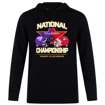 Tcu Horned Frogs Vs Georgia Bulldogs Fanatics Branded College Football Playoff 2023 National Championship Matchup Unisex Pullover Hoodie