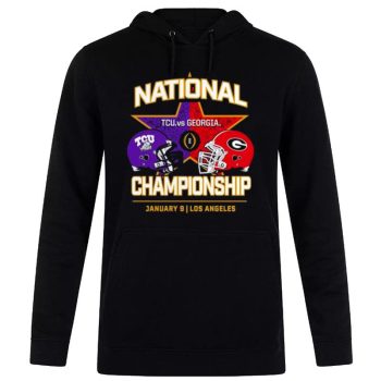 Tcu Horned Frogs Vs. Georgia Bulldogs College Football Playoff 2023 National Championship Matchup Unisex Pullover Hoodie