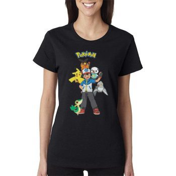 Team Unys Pokemon Design Ash Ketchum Women Lady T-Shirt
