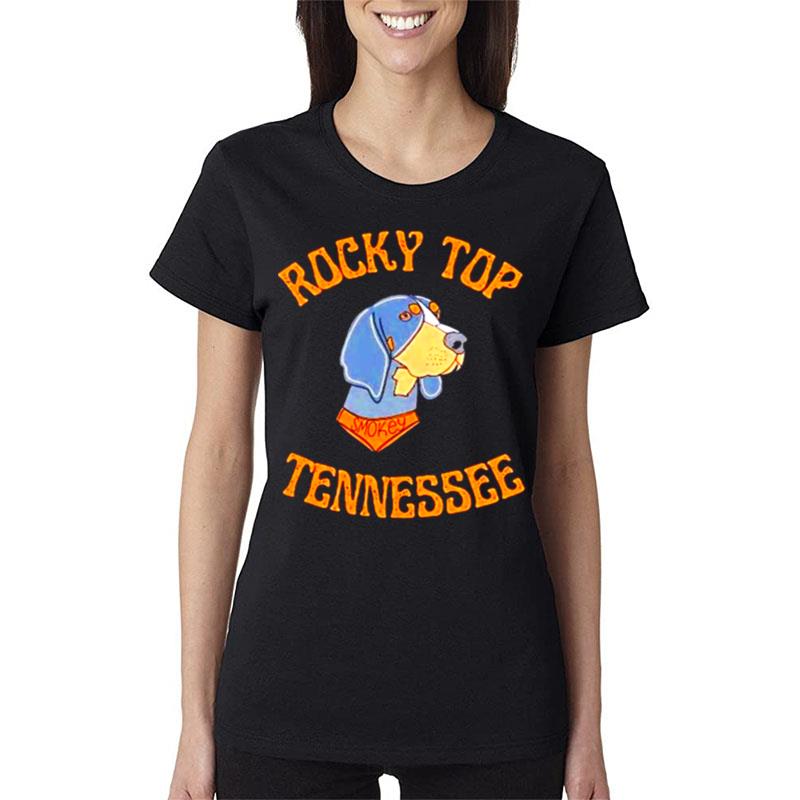 Tennessee-Volunteers-Rocky-Top-Tennessee-Dog-Women-Lady-T-Shirt Tennessee Volunteers Rocky Top Tennessee Dog Women Lady T-Shirt