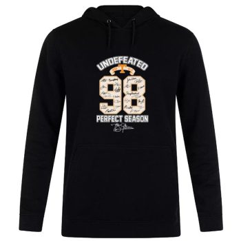 Tennessee Volunteers Undefeated 98 Perfect Season Signatures Unisex Pullover Hoodie