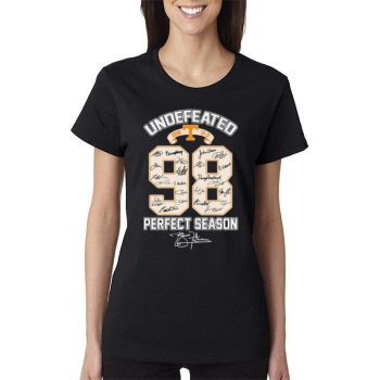 Tennessee Volunteers Undefeated 98 Perfect Season Signatures Women Lady T-Shirt