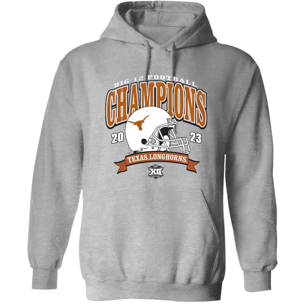 Texas-2023-Big-12-Football-Conference-Champions-Unisex-Pullover-Hoodie Texas 2023 Big 12 Football Conference Champions Unisex Pullover Hoodie