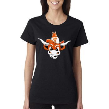 Texas Longhorns Mascot Logo Women Lady T-Shirt