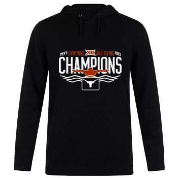 Texas Longhorns Men's Swimming & Diving 2023 Big 12 Champions Unisex Pullover Hoodie
