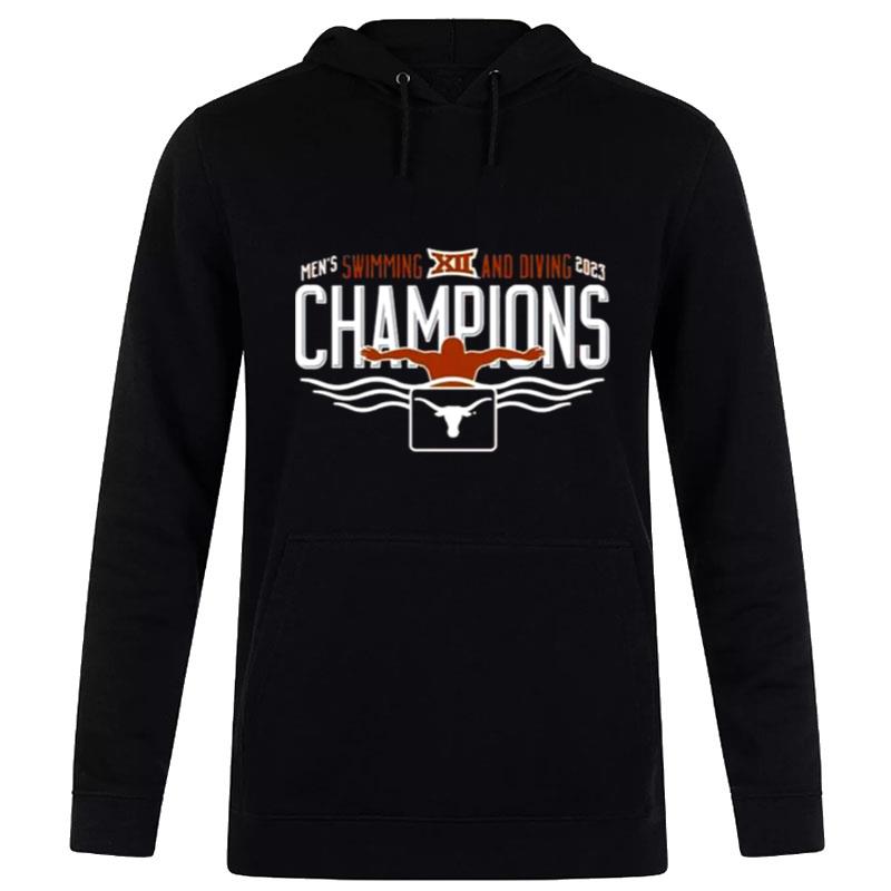 Texas-Longhorns-Mens-Swimming-Diving-2023-Big-12-Champions-Unisex-Pullover-Hoodie Texas Longhorns Men's Swimming & Diving 2023 Big 12 Champions Unisex Pullover Hoodie