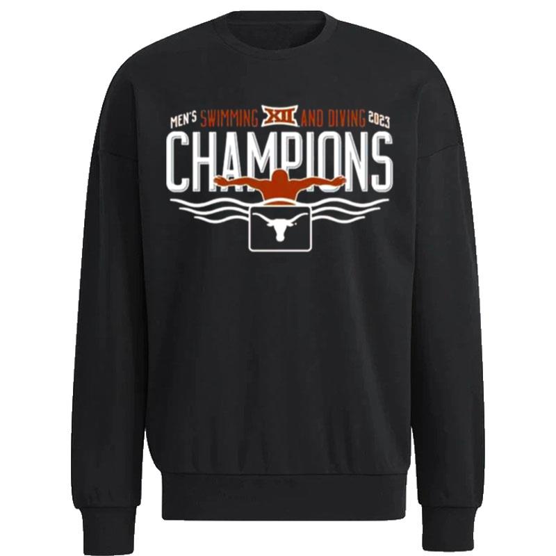 Texas-Longhorns-Swimming-Diving-2023-Big-12-Champions-Unisex-Sweatshirt Texas Longhorns Swimming & Diving 2023 Big 12 Champions Unisex Sweatshirt
