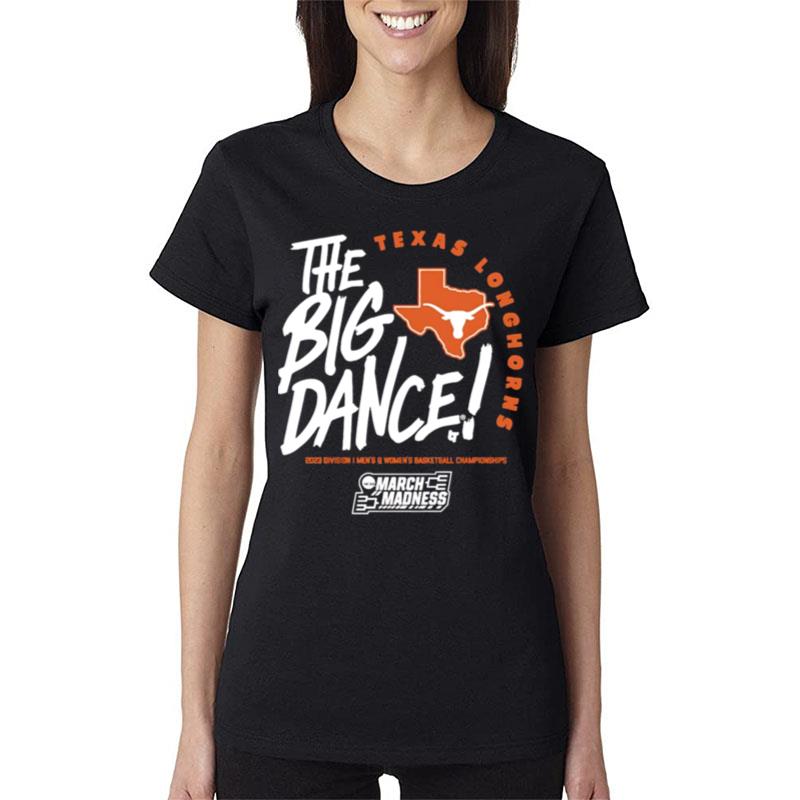 Texas-Longhorns-The-Big-Dance-March-Madness-2023-Division-And-Basketball-Championship-Women-Lady-T-Shirt Texas Longhorns The Big Dance March Madness 2023 Division And Basketball Championship Women Lady T-Shirt
