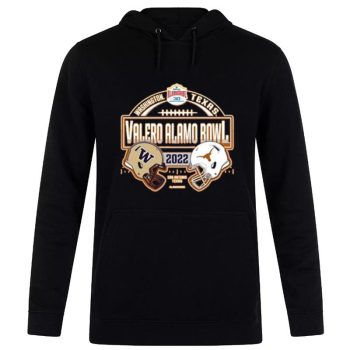 Texas Longhorns Vs Washington Huskies 2022 Alamo Bowl Matchup Unisex Pullover Hoodie