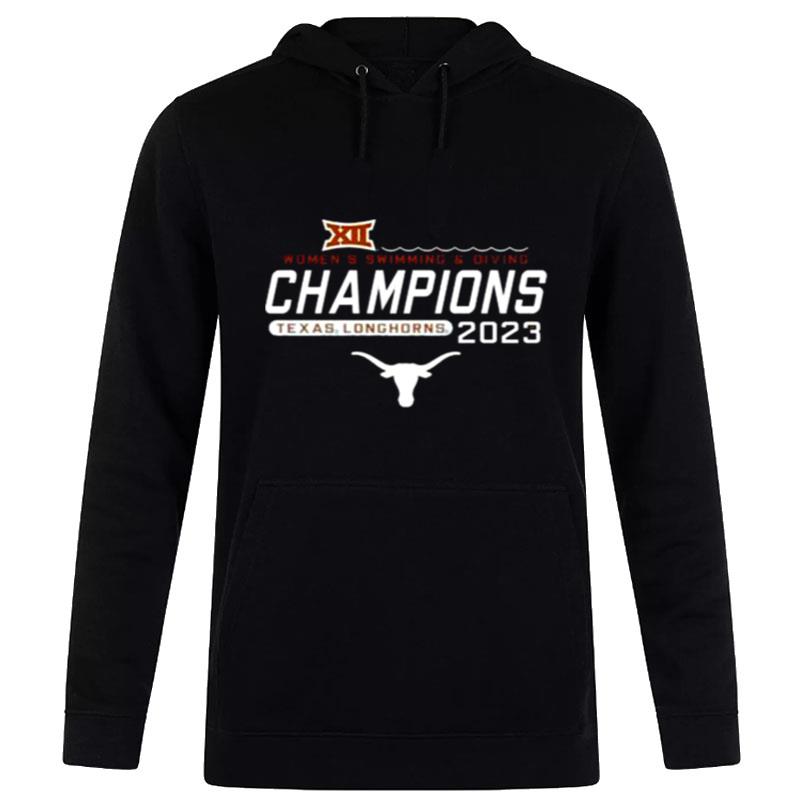 Texas-Longhorns-Womens-Swimming-Diving-2023-Big-12-Champions-Unisex-Pullover-Hoodie Texas Longhorns Women's Swimming & Diving 2023 Big 12 Champions Unisex Pullover Hoodie