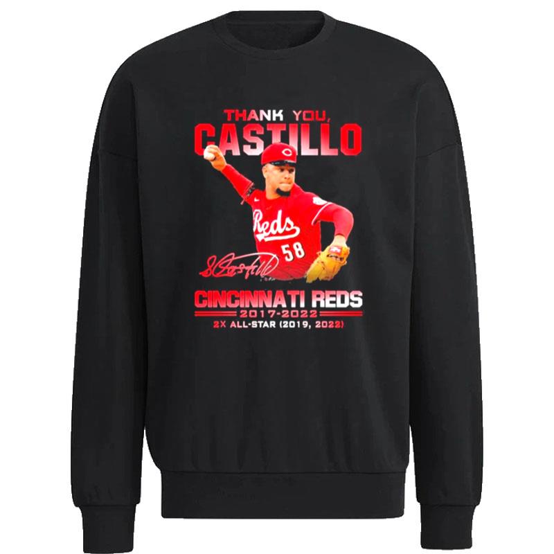 Thank-You-Castillo-Cincinnati-Reds-2017-2022-2X-All-Star-2019-2022-Signature-Unisex-Sweatshirt Thank You Castillo Cincinnati Reds 2017 2022 2X All Star 2019 2022 Signature Unisex Sweatshirt