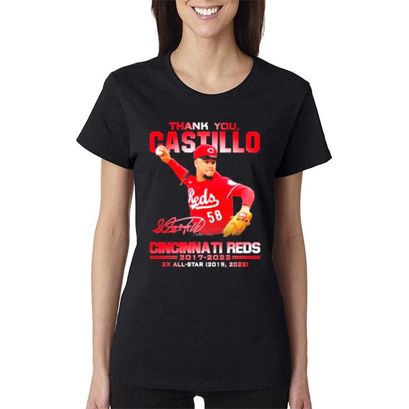 Thank-You-Castillo-Cincinnati-Reds-2017-2022-2X-All-Star-2019-2022-Signature-Women-Lady-T-Shirt Thank You Castillo Cincinnati Reds 2017 2022 2X All Star 2019 2022 Signature Women Lady T-Shirt