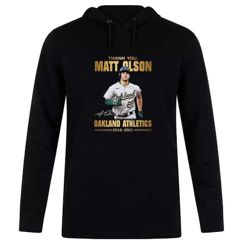 Thank-You-Matt-Olson-Oakland-Athletics-2016-2021-Signature-Unisex-Pullover-Hoodie Thank You Matt Olson Oakland Athletics 2016 2021 Signature Unisex Pullover Hoodie