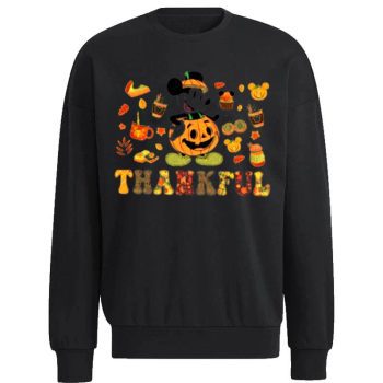 Thankful Mickey Mouse Pumpkin Mickey Mouse Thanksgiving Unisex Sweatshirt