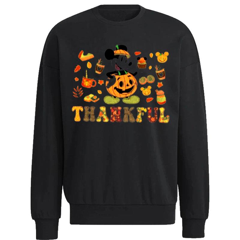 Thankful-Mickey-Mouse-Pumpkin-Mickey-Mouse-Thanksgiving-Unisex-Sweatshirt Thankful Mickey Mouse Pumpkin Mickey Mouse Thanksgiving Unisex Sweatshirt
