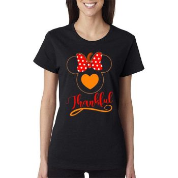 Thankful Minnie Mouse Women Lady T-Shirt