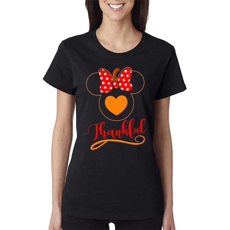 Thankful-Minnie-Mouse-Women-Lady-T-Shirt Thankful Minnie Mouse Women Lady T-Shirt