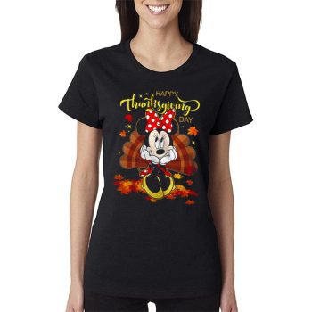 Thanksgiving Mickey And Minnie Mickey Mouse Thanksgiving Women Lady T-Shirt