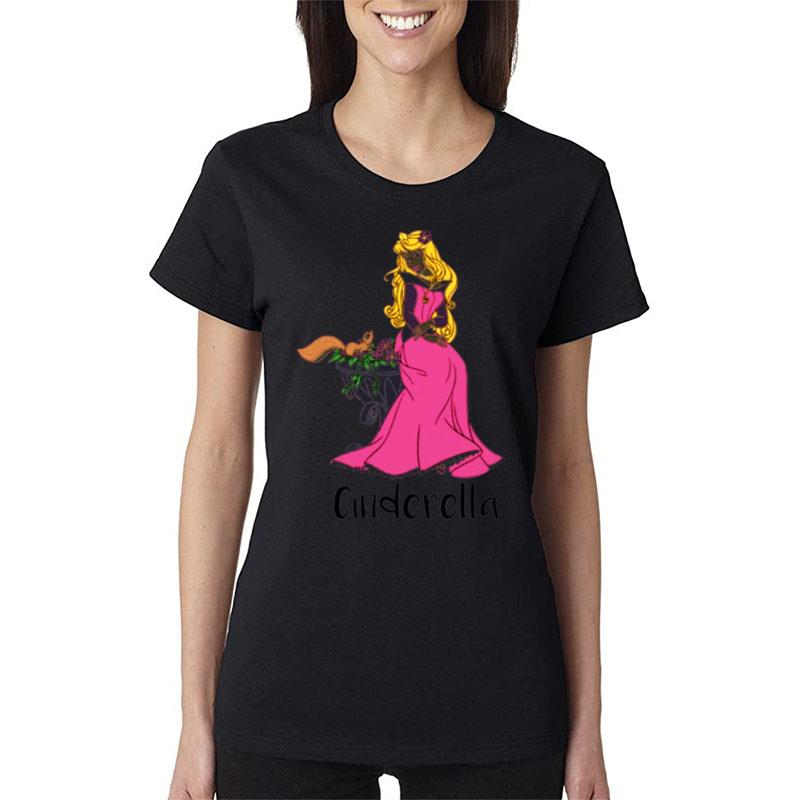 The-Aurora-Princess-Cinderella-Disney-Cartoon-Women-Lady-T-Shirt The Aurora Princess Cinderella Disney Cartoon Women Lady T-Shirt