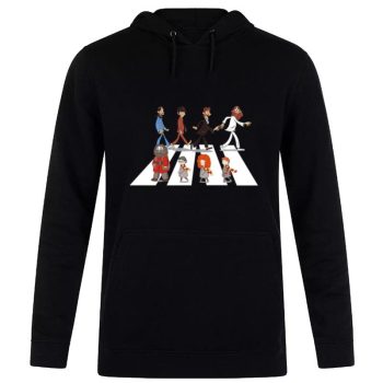The Beatles And Harry Potter Characters Abbey Road Unisex Pullover Hoodie