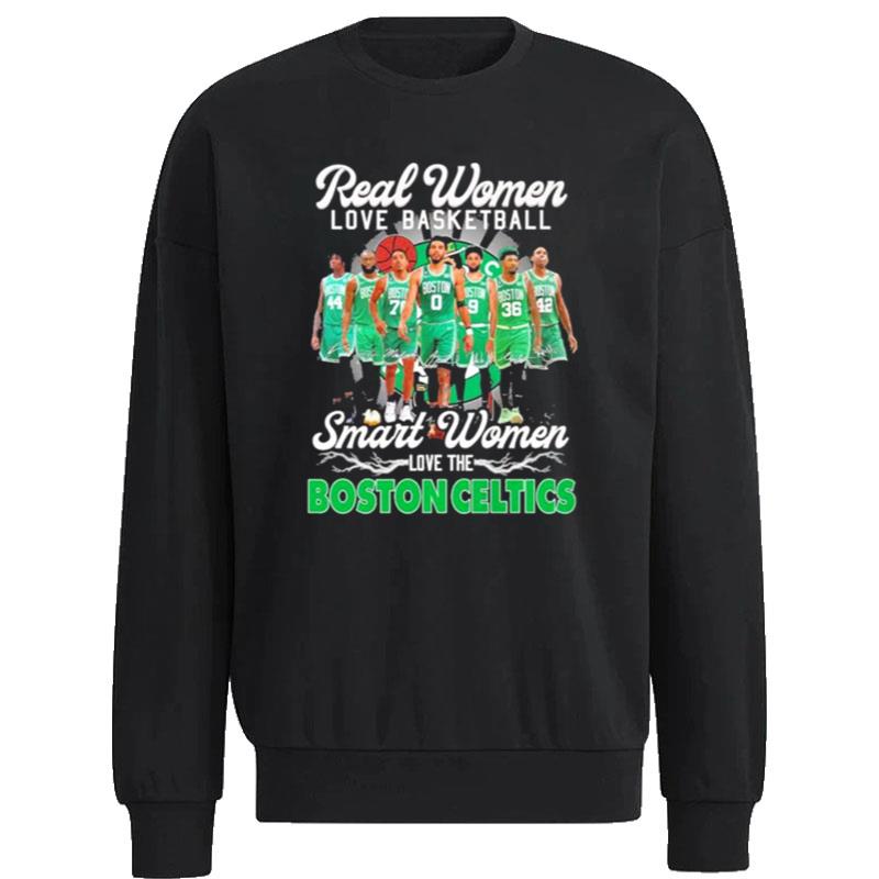 The-Celtics-Real-Women-Love-Basketball-Smart-Women-Love-The-Boston-Celtics-2023-Signatures-Unisex-Sweatshirt The Celtics Real Women Love Basketball Smart Women Love The Boston Celtics 2023 Signatures Unisex Sweatshirt