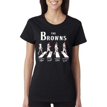 The Cleveland Browns Abbey Road Signatures Women Lady T-Shirt