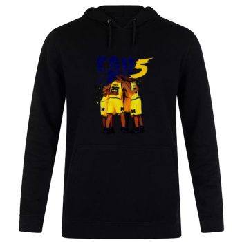The Fab 5 Michigan Wolverines Basketball Unisex Pullover Hoodie