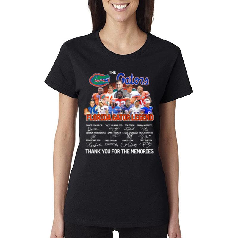 The-Florida-Gators-Legend-Thank-You-For-The-Memories-Signatures-Women-Lady-T-Shirt The Florida Gators Legend Thank You For The Memories Signatures Women Lady T-Shirt