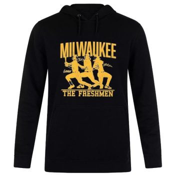 The Freshmen Milwaukee Brewers Brice Turang Joey Wiemer Garrett Mitchell Unisex Pullover Hoodie