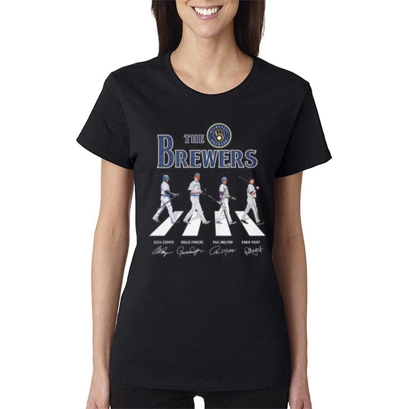 The-Milwaukee-Brewers-Baseball-2023-Abbey-Road-Signatures-Women-Lady-T-Shirt The Milwaukee Brewers Baseball 2023 Abbey Road Signatures Women Lady T-Shirt