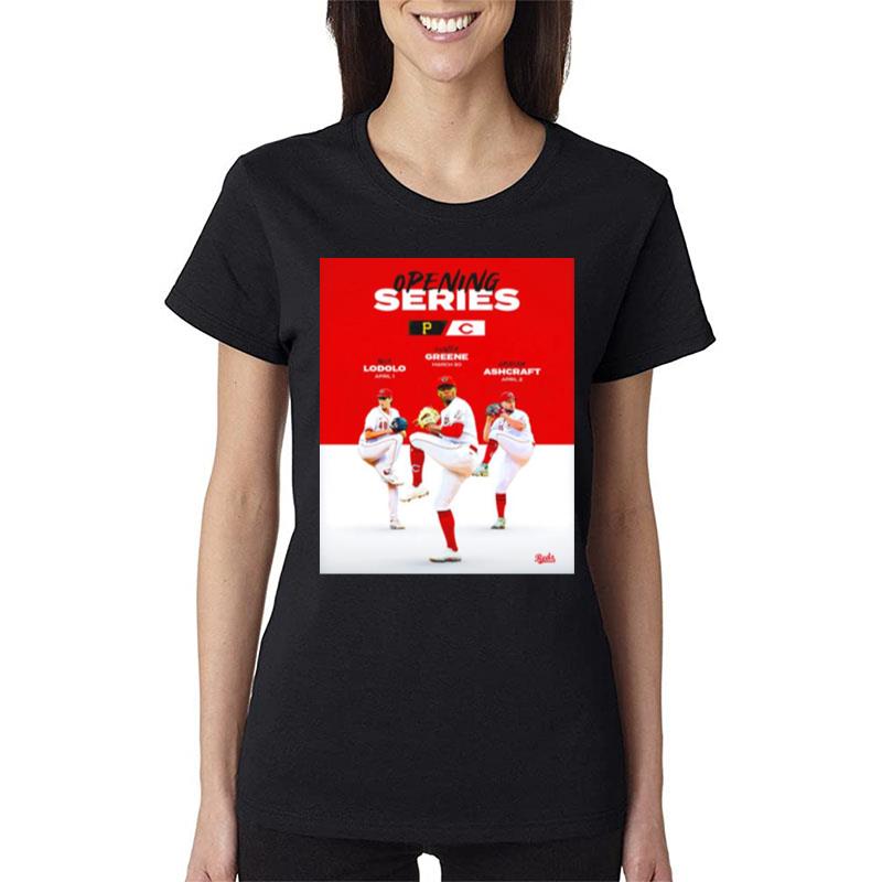 The-Opening-Series-Trio-Cincinnati-Reds-Women-Lady-T-Shirt The Opening Series Trio Cincinnati Reds Women Lady T-Shirt