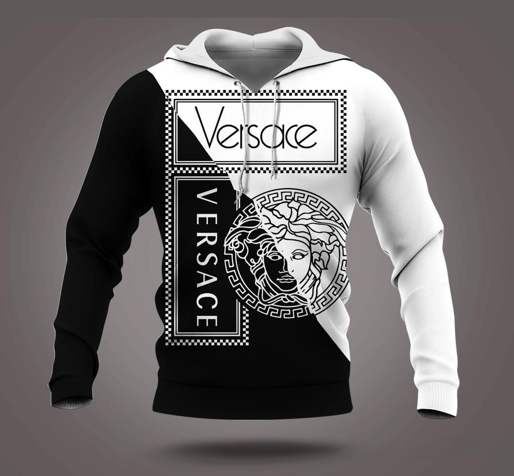 Versace-Luxury-Usinex-3D-Pullover-Hoodie-IHT2705 Versace Luxury Usinex 3D Pullover Hoodie IHT2705