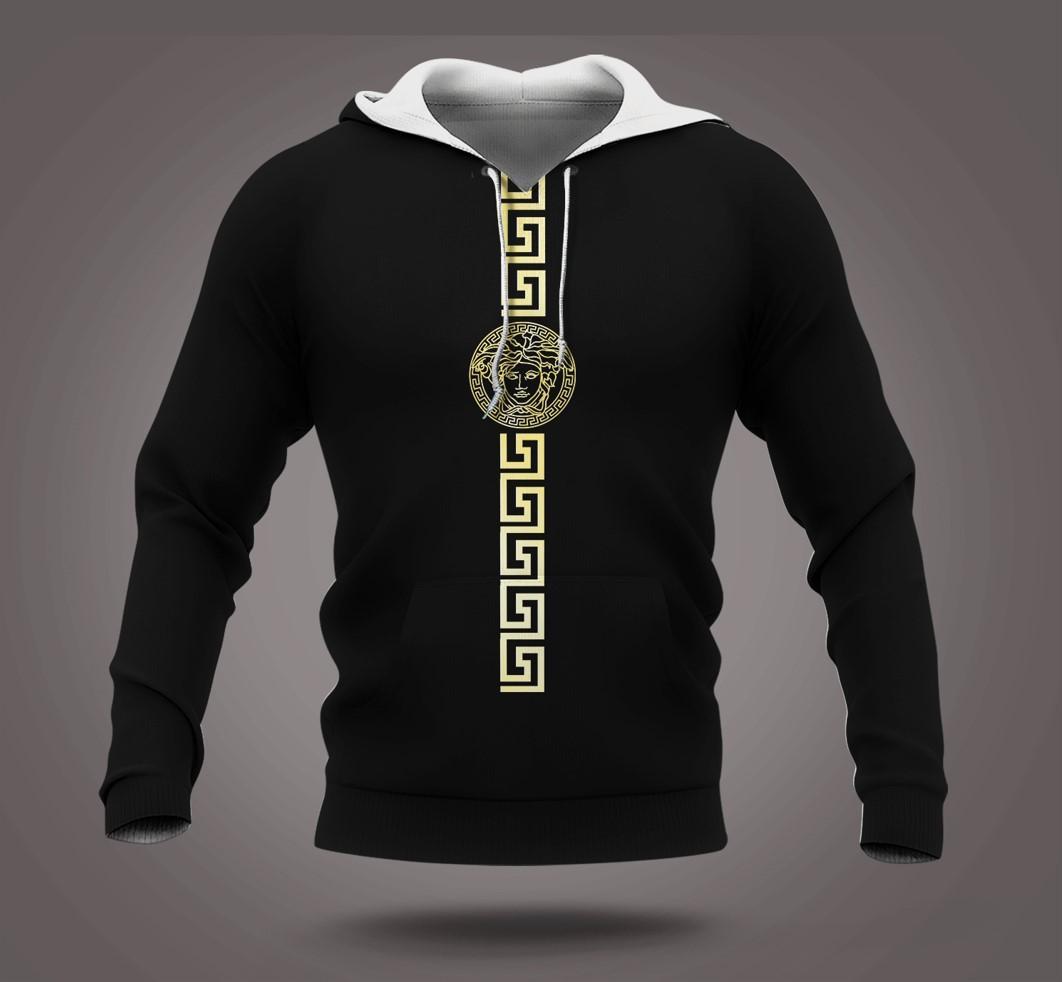 Versace-Luxury-Usinex-3D-Pullover-Hoodie-IHT2707 Versace Luxury Usinex 3D Pullover Hoodie IHT2707