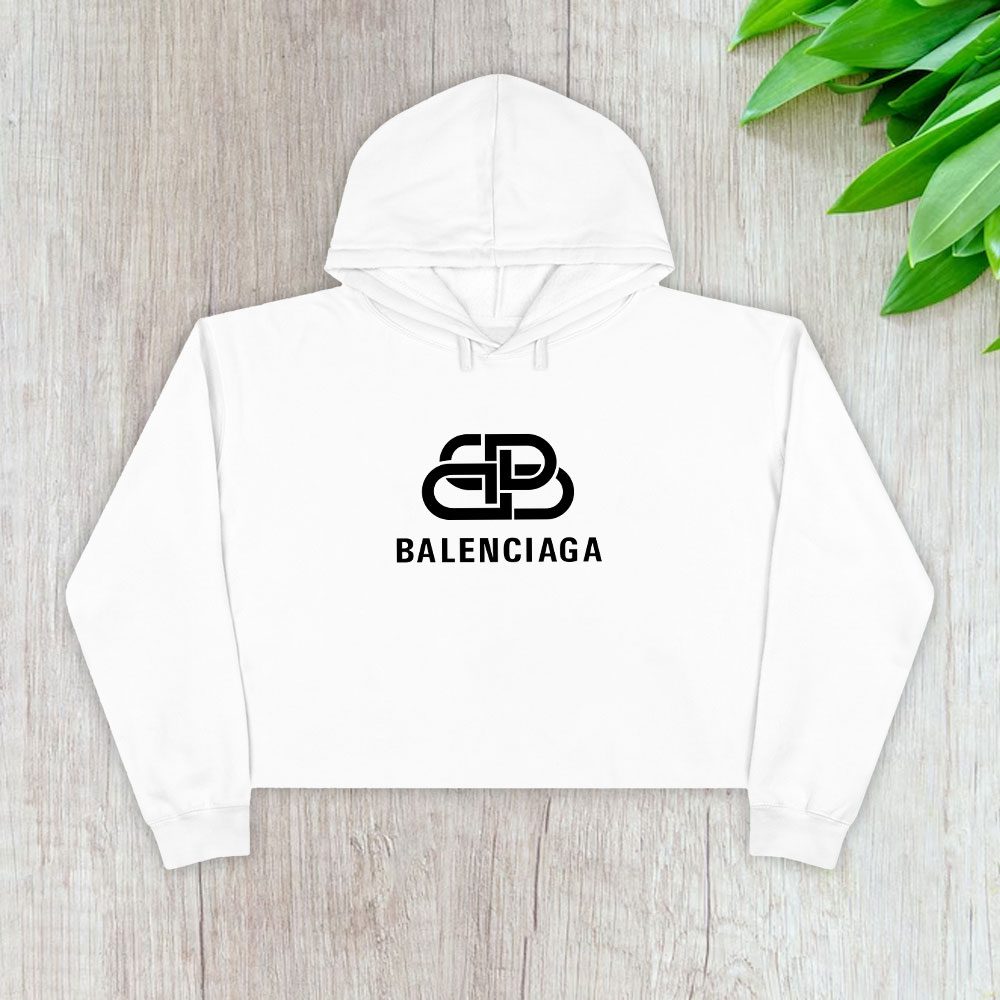 Balenciaga-Bb-Logo-Luxury-Crop-Pullover-Hoodie-For-Lady-CPH1006 Balenciaga Bb Logo Luxury Crop Pullover Hoodie For Lady CPH1006
