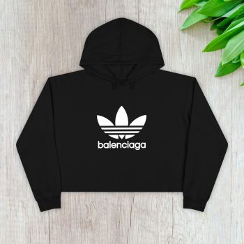 Balenciaga X Adidas Logo Crop Pullover Hoodie For Lady CPH1019