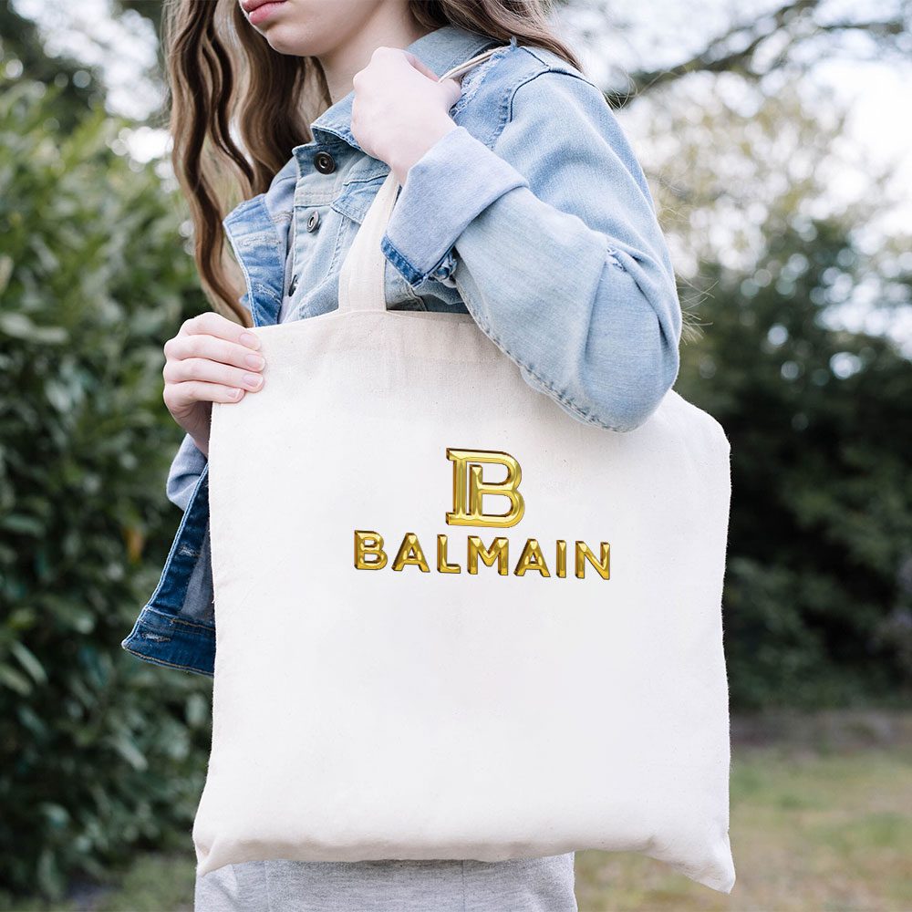 Balmain-Gold-Logo-Luxury-Cotton-Canvas-Tote-Bag-TTB1055-3
