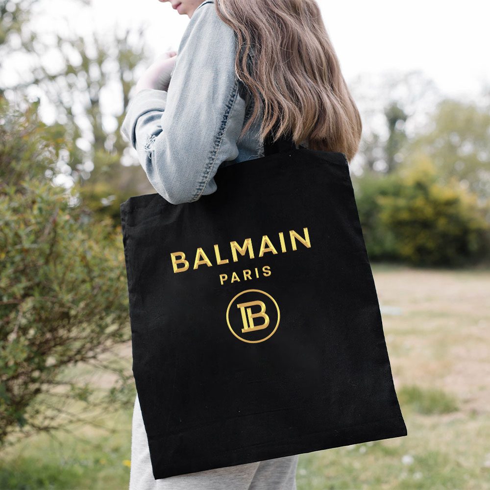 Balmain-Paris-Gold-Logo-Cotton-Canvas-Tote-Bag-TTB1056-2