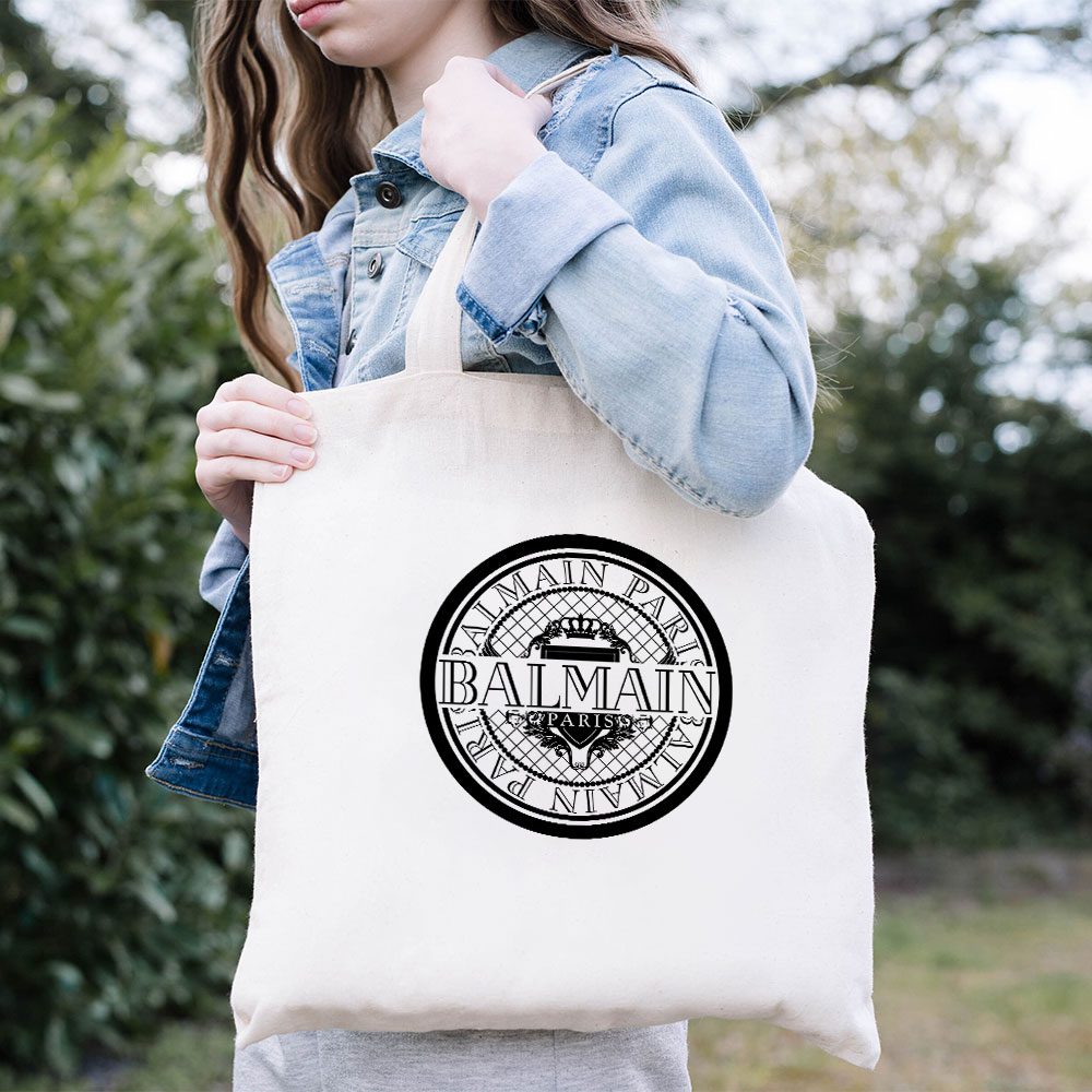 Balmain-Paris-Logo-Cotton-Canvas-Tote-Bag-TTB1048-1
