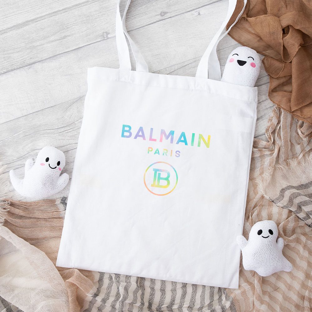 Balmain-Paris-Tie-Dye-Logo-Cotton-Canvas-Tote-Bag-TTB1047 Balmain Paris Tie Dye Logo Cotton Canvas Tote Bag TTB1047
