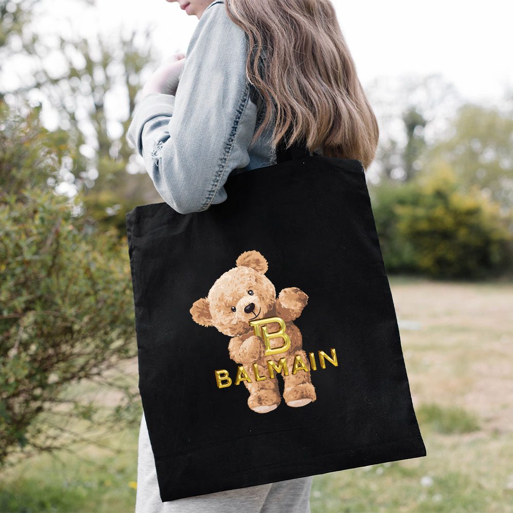 Balmain-Teddy-Bear-Luxury-Cotton-Canvas-Tote-Bag-TTB1058-2