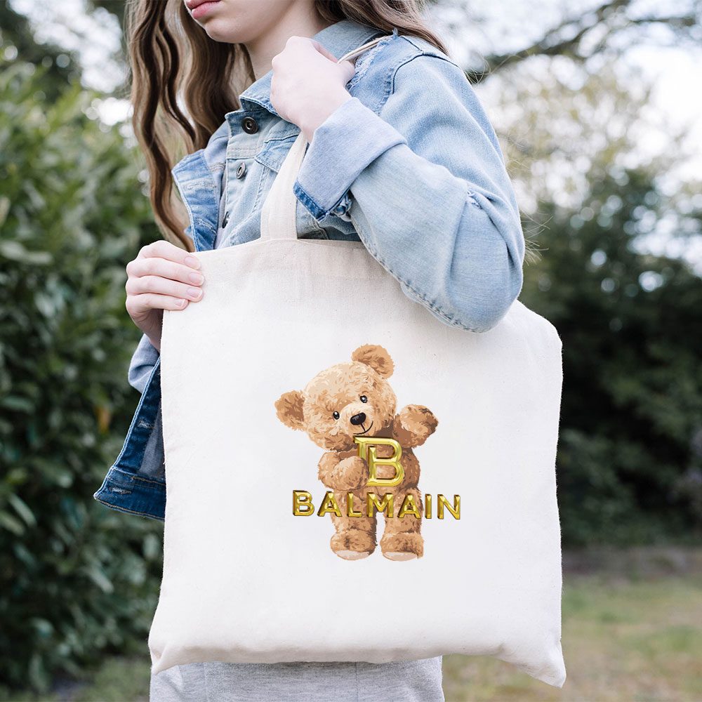 Balmain-Teddy-Bear-Luxury-Cotton-Canvas-Tote-Bag-TTB1058-3