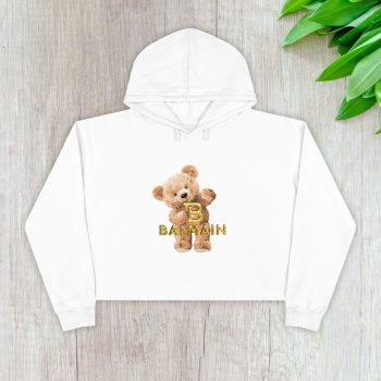 Balmain Teddy Bear Luxury Crop Pullover Hoodie For Lady CPH1058