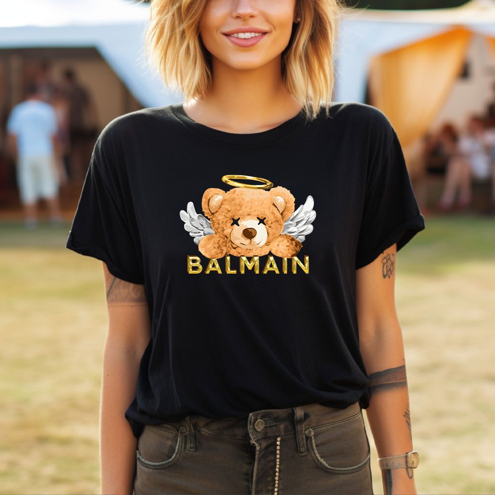 Balmain-Teddy-Bear-Luxury-Lady-T-Shirt-Luxury-Tee-For-Women-LDS1057-3
