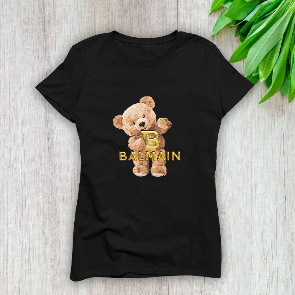 Balmain-Teddy-Bear-Luxury-Lady-T-Shirt-Luxury-Tee-For-Women-LDS1058-1