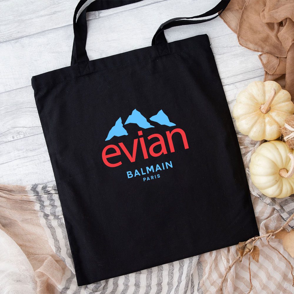 Balmain-X-Evian-Paris-Logo-Cotton-Canvas-Tote-Bag-TTB1049-1