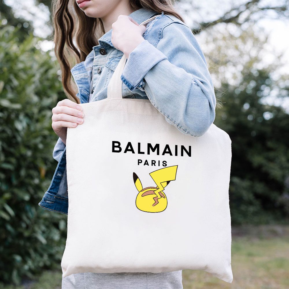 Balmain-X-Pokemon-Cotton-Canvas-Tote-Bag-TTB1050-1