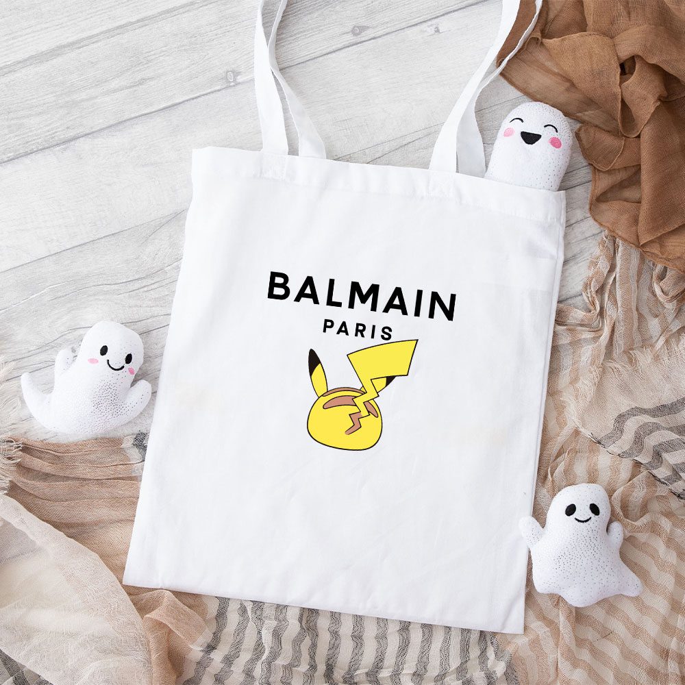 Balmain-X-Pokemon-Cotton-Canvas-Tote-Bag-TTB1050 Balmain X Pokemon Cotton Canvas Tote Bag TTB1050