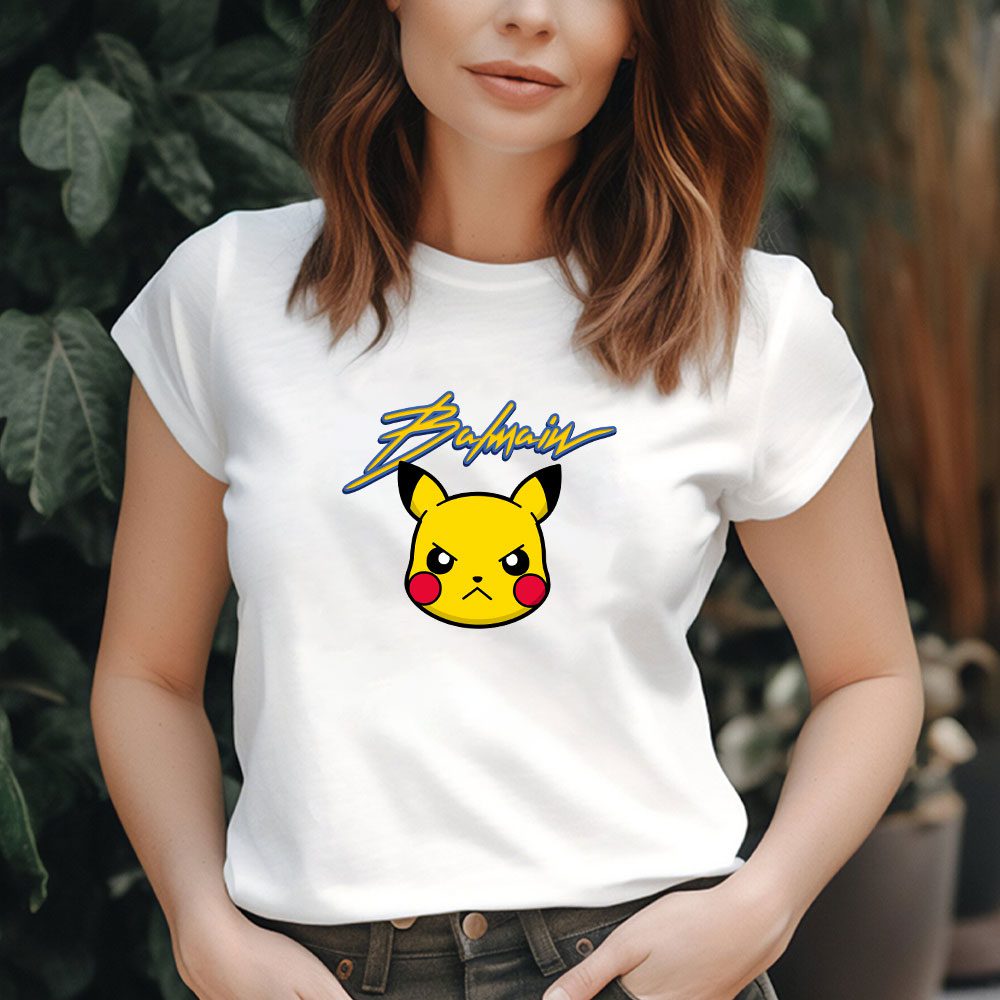 Balmain-X-Pokemon-Lady-T-Shirt-Luxury-Tee-For-Women-LDS1051-2